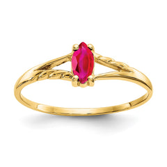 14k Ruby Birthstone Ring - 2