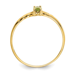 14k Peridot Birthstone Ring - 3