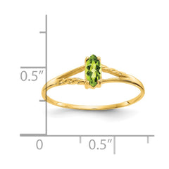 14k Peridot Birthstone Ring - 3