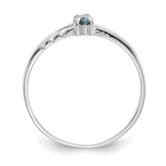 14k White Gold Aquamarine Birthstone Ring - 2
