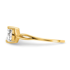 14k White Topaz Birthstone Ring - 2