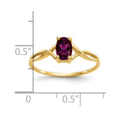 14k Rhodolite Garnet Birthstone Ring - 3