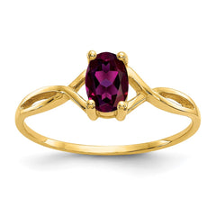14k Rhodolite Garnet Birthstone Ring - 3