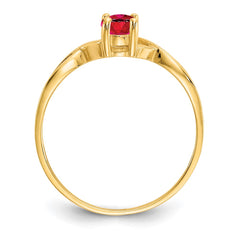 14k Ruby Birthstone Ring - 3