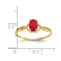 14k Ruby Birthstone Ring - 3