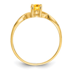 14k Citrine Birthstone Ring - 3