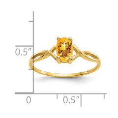 14k Citrine Birthstone Ring - 3