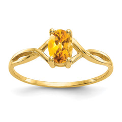 14k Citrine Birthstone Ring - 3