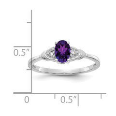14k White Gold Amethyst and Diamond Ring - 3
