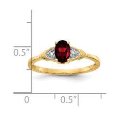 14k Garnet and Diamond Ring - 2