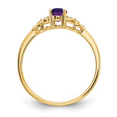 14k Amethyst and Diamond Ring - 2