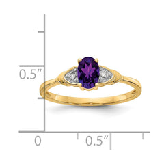 14k Amethyst and Diamond Ring - 2