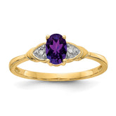 14k Amethyst and Diamond Ring - 2