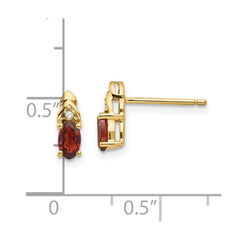 14k Garnet and Diamond Earrings