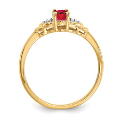 14k Ruby and Diamond Ring - 2