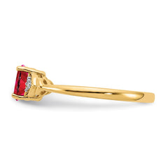 14k Ruby and Diamond Ring - 2