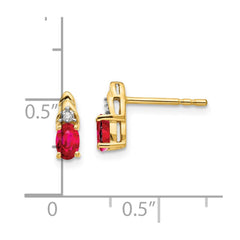 14k Ruby and Diamond Earrings - 3