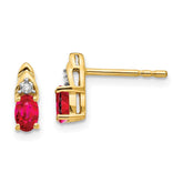 14k Ruby and Diamond Earrings - 3
