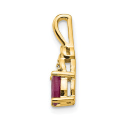 14k Ruby and Diamond Pendant - 2