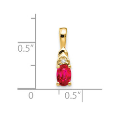14k Ruby and Diamond Pendant - 2