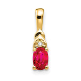 14k Ruby and Diamond Pendant - 2