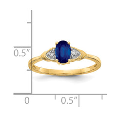 14k Sapphire and Diamond Ring