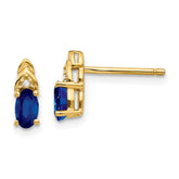 14k Sapphire and Diamond Earrings - 2