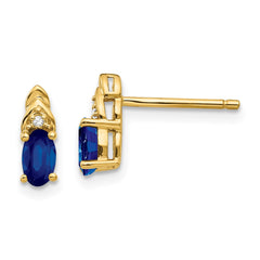 14k Sapphire and Diamond Earrings - 2
