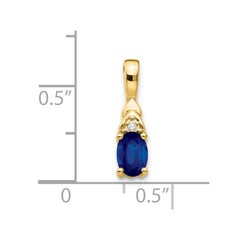 14k Sapphire and Diamond Pendant - 2
