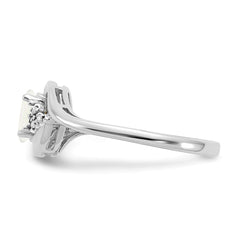 14k White Gold Opal and Diamond Ring - 2