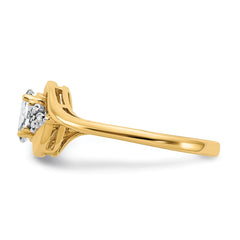 14k White Topaz and Diamond Ring - 2