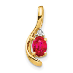 14k Ruby and Diamond Pendant