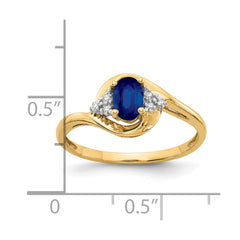 14k Sapphire and Diamond Ring - 2