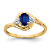 14k Sapphire and Diamond Ring - 2