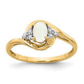 14k Opal and Diamond Ring - 2
