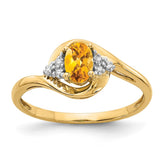 14k Citrine and Diamond Ring - 2