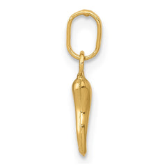 14k 3D Italian Horn Charm - 3