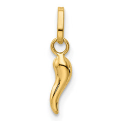 14k 3D Italian Horn Charm - 3