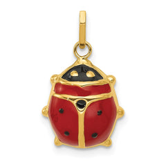 14k Enameled Ladybug Charm - 4