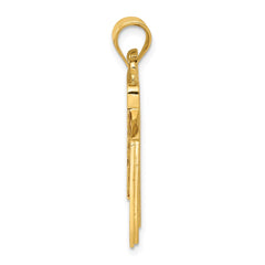 14k Enameled Flag Pendant