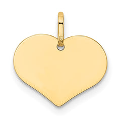 14K Polished Heart Shaped Disc Pendant - 3