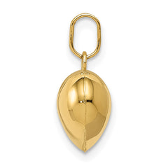 14K Polished 3-D Puffed Heart Pendant - 12