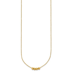 14k w/ 4, 4mm Bead Necklace