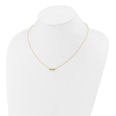 14k w/ 4, 4mm Bead Necklace