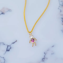 14k February Boy Birthstone Charm