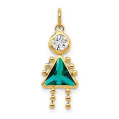 14k December Girl Birthstone Charm