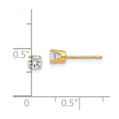 14k 3.75mm CZ stud earrings