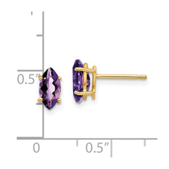 14k 8x4mm Marquise Amethyst earring