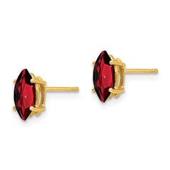 14k 8x4mm Marquise Garnet earring