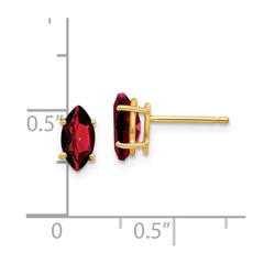 14k 8x4mm Marquise Garnet earring